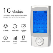 Digital Physiotherapy TENS Machine EMS Unit 16Mode Pulse Massage Body Muscle Electroestimulador Pads Best Pain Relief Shock Wave