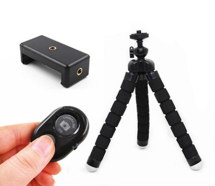 Compatible with Apple, Mobile Phone Mini Flexible Octopus Tripod Stand for Smartphone Clip Holder Mount Stabilizer Video Grip Monopod Table Gorillapod