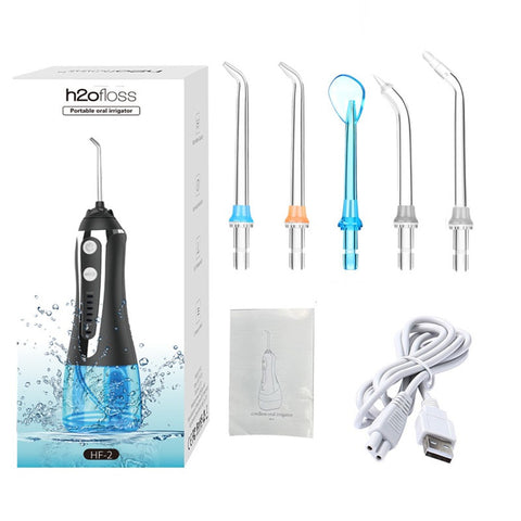 Portable Oral Irrigator 300ml Dental Water Flosser Jet 5 Mod