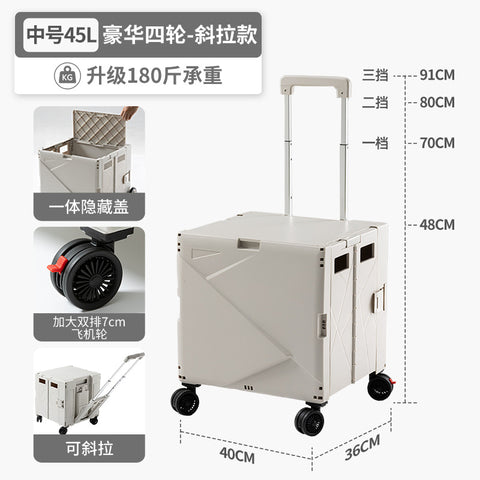 Portable Folding Shopping Cart Take Express Trolley Trolley Trolley Trailer Household Trolley Portable Shopping Cart Small Trolley