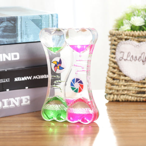 Slide Oil Drop Decompression Toy Plastic Oil Drop Ornaments Liquid Hourglass Dynamic Oil Leak