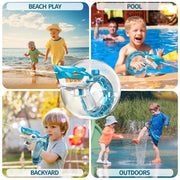 New Shark Electric Water Gun Toys Fully Automatic Continuous Fire Water Gun Large Capacity Beach Summer Children's Water Playing Toys